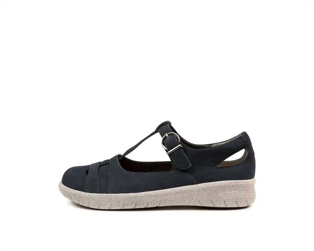 NEW ZIERA women's skipper mary jane shoes in navy nubuck